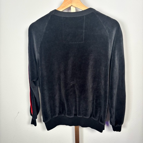 Aviator Nation Classic Velvet Black Sweatshirt with Yellow Accents Small - Picture 6 of 6